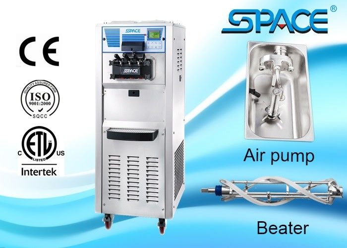 3 Flavors Commercial Soft Serve Ice Cream Machine With Air Pump Feed ETL Approved