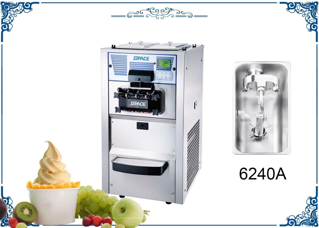 Commercial Soft Serve Ice Cream And Yogurt Maker With Air Pump Twin Twist Flavor