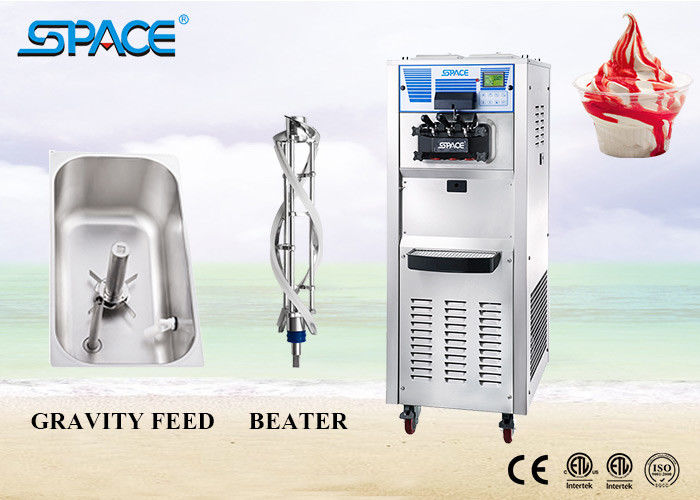 Fast Refrigeration Commercial Soft Ice Cream Machine With 3 Flavor 220V