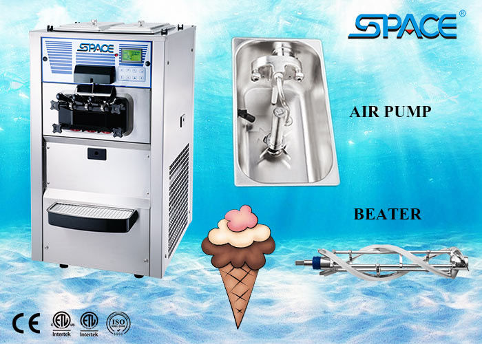 Floor Type Small Commercial Soft Serve Ice Cream Machine 3 Flavors 25 Liters/Hour