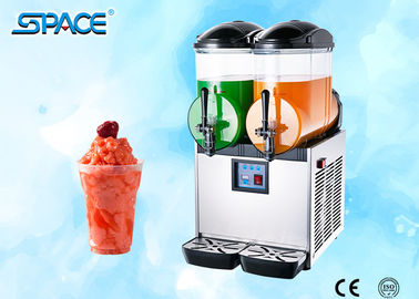 Stainless Steel Dual Frozen Drink Machine , Commercial Slush Maker Energy Saving