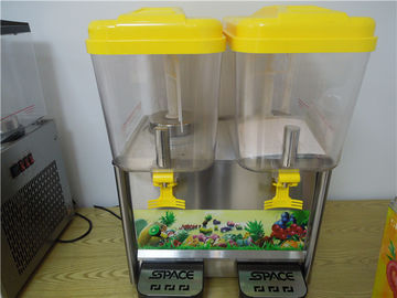 Restaurant Juice Machine Double Dispenser , Cold Fruit Beverage Dispenser Machine