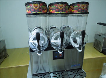 Triple Bowl Frozen Drink Slush Machine , Frozen Beverage Machine High Efficiency