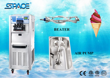 Commercial 3 Flavor Frozen Yogurt Ice Cream Machine Air Pump Feed 40Liters/Hour