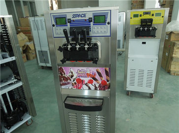 220V Ice Cream And Frozen Yogurt Machine With LCD Display 3 Flavors Mix